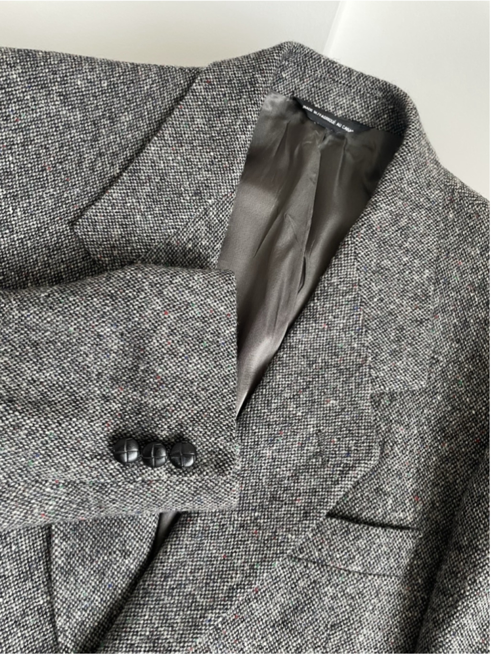 Magee Donegal Wool Tweed Blazer Jacket Mens 38S Sport Coat Gray